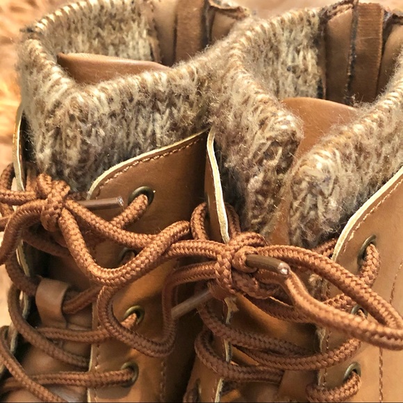 MUDD brown zip up combat boots - Picture 5 of 11